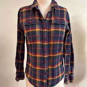Patagonia Worn Wear Multicolor Organic Cotton Flannel Plaid Shirt  XS